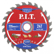 Диск пильный по дереву P.I.T. ADVANCE 235x30x1,8 мм, 24T Carbide, зуб ATB 15° (ACTW14-235T24)